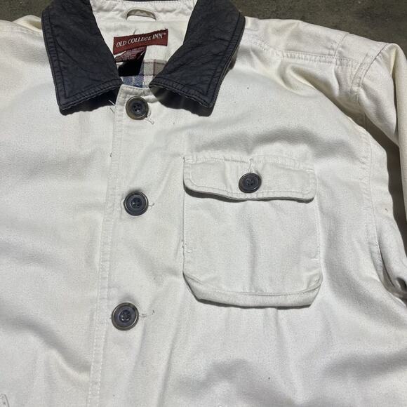 Vintage Y2k Old College Inn Cream Hunting Chore Jacket - Picture 3 of 5
